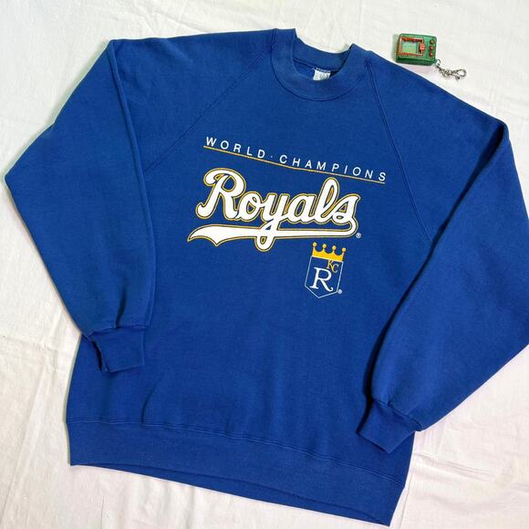 Vintage 1985 Kansas City Royals World Series Champions Sweatshirt - M - Picture 1 of 4